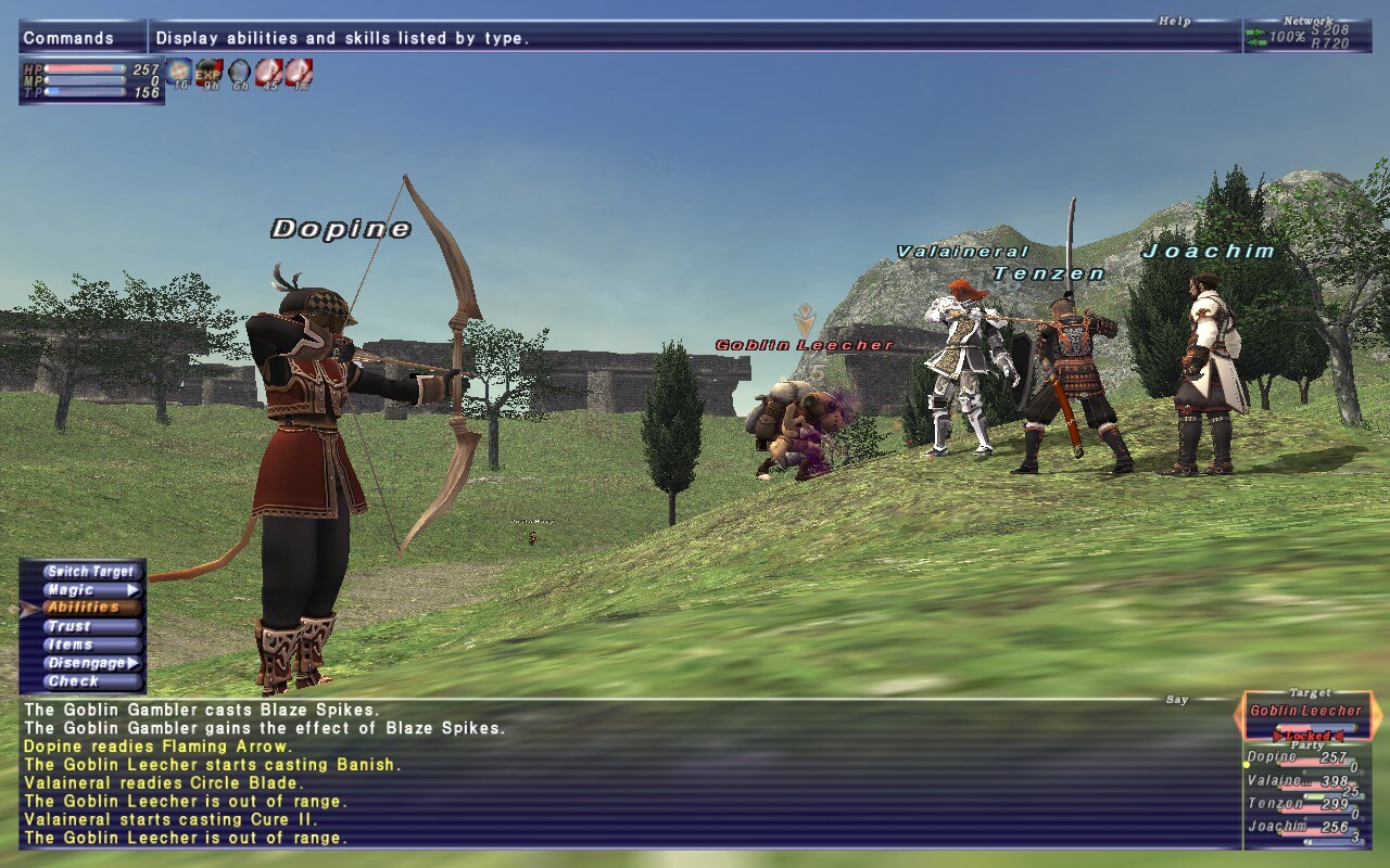 Screenshot from FFXI on SteamDeck